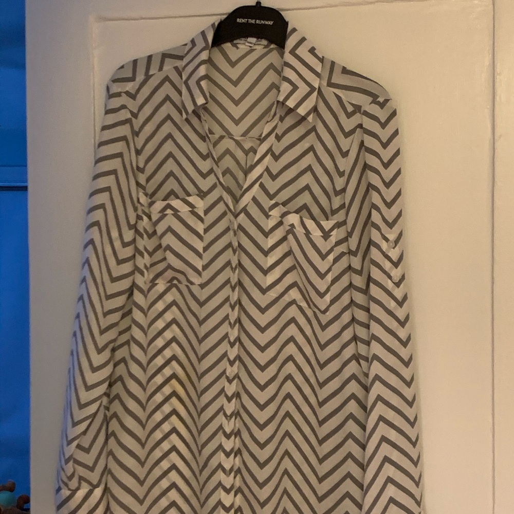 Chevron striped Express Portifino shirt